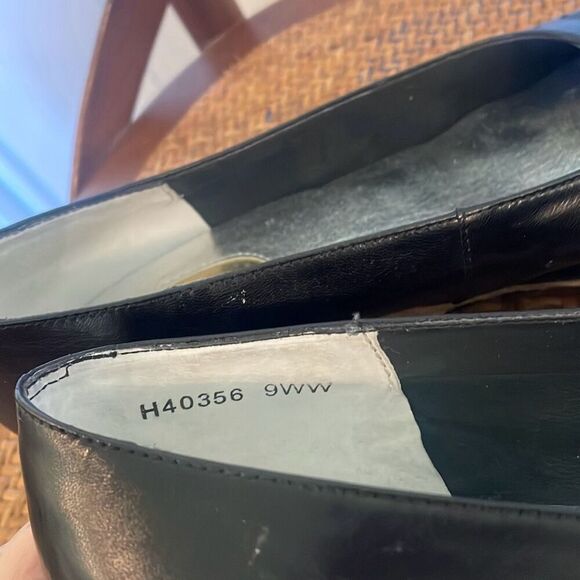 Ros Hommerson Envy black leather espadeille wedge heel 9 - Picture 11 of 13